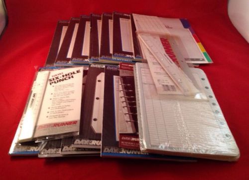 Vintage Day Runner Organizer Refill Lot Notes Project Planner Punches And More