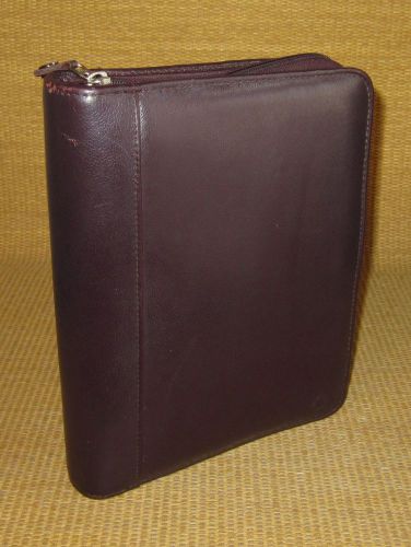 Classic 1.5&#034; rings | burgundy leather franklin covey zipper planner/binder usa for sale