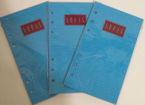 3 Packs of Lefax Colored Ruled Planner Refill Paper