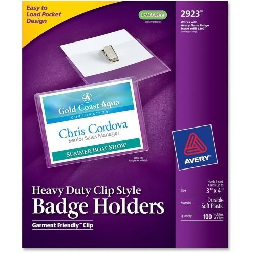 Avery photo id badge holder - horizontal - 100 / box - clear for sale