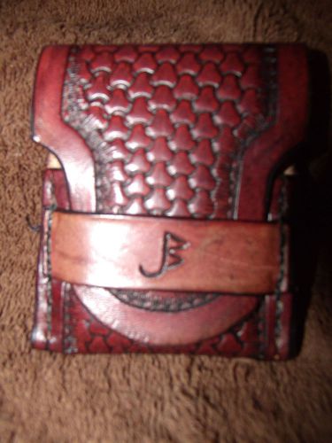 Handcrafted custom made leather business card holder for sale
