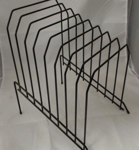 Lot of 2 OfficeMate Large Wire Step File Desk Organizer, Black 8 slots