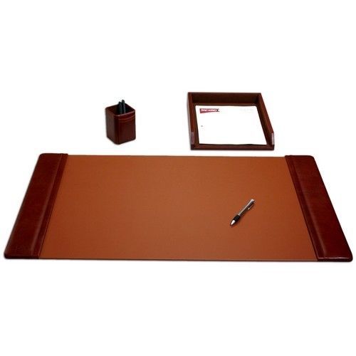 Dacasso Mocha Leather 3-Piece Desk Pad Kit - DACD3037 - 3 / Kit