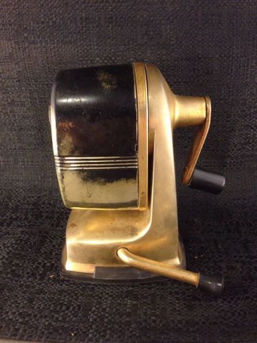 Vintage executive remembrance gold tone pencil sharpener with suction cup for sale