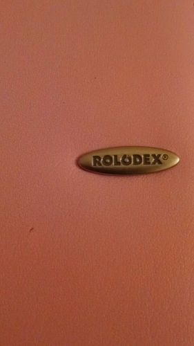ROLODEX Pink Leather 40 Business card holder case organizer