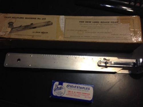 Ace Fastener Pilot Stapling Machine No. 412 12&#034; Reach w/ original box &amp; staples