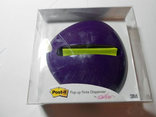 Post-it purple pebble pop-up note dispenser w/3&#034;x3&#034; pop-up notes - new! for sale