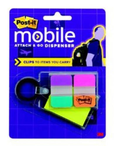 Post-it mobile attach &amp; go clip-on note and flag dispenser for sale
