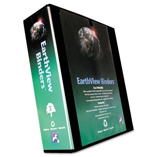 Earthview Round Ring Presentation Binder, 3&#034; Capacity, Black
