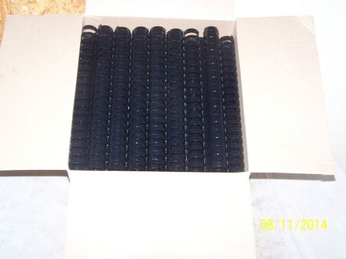 1&#034; Dia Black Plastic Binder Bindings 19 Ring 100pk