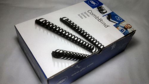 GBC CombBind Plastic Comb Binding Spines  5/8&#034;, 16mm, 125 Sheets, 100 Pack, NEW