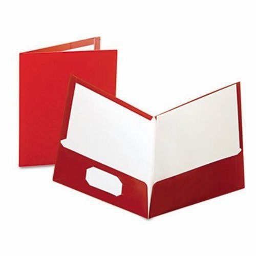 Oxford Laminated Folder, 100-Sheet Capacity, Crimson, 25 per Box (OXF51718)