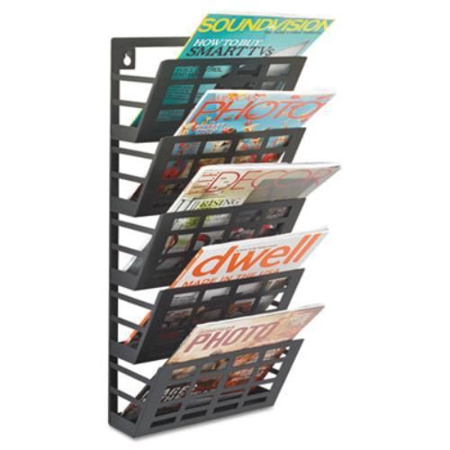 Safco 5-pocket grid magazine rack - wall mountable - 21.5&#034; height x (4661bl) for sale