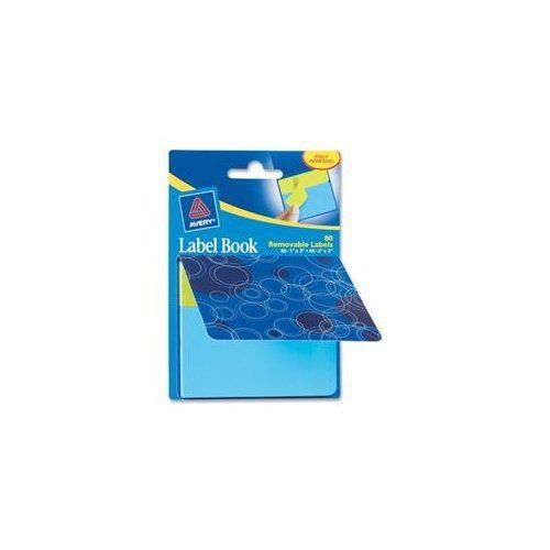 Avery Blue Circles Label Book - 1&#034;, 2&#034; Width X 3&#034;, 3&#034; Length - 80 / (ave22067)