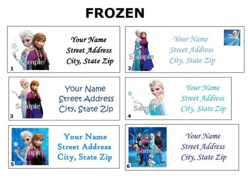 *CUTE * Frozen Anna Elsa Return Address Labels &amp; Name Stickers