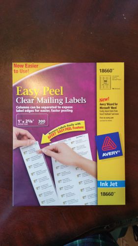 Avery ink jet 18660 clear mailing labels