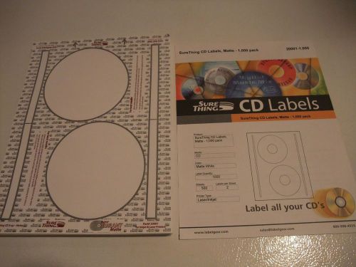 50 sheets SureThing Photo matte disc labels