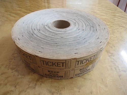Vintage numbered 2 part ticket roll carnival circus movie concert raffle games for sale