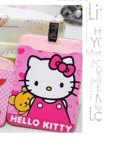 Hello kitty kids id cards holder badge neck strap hb34 for sale