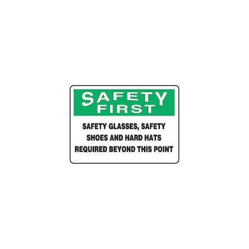 Caution Sign, 7 x 10In, BK and GRN/WHT, ENG MPPE917VS