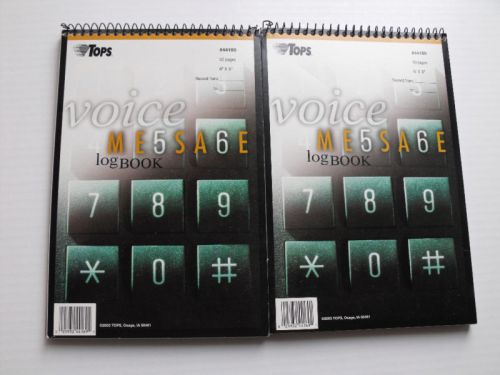 *NEW*  TWO TOPS #44169 VOICE MESSAGE LOG  BOOKS With FREE SHIPPING