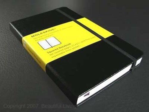 Moleskine pocket squared soft cover notebook journal 3 1/2 &#034; x 5 1/2 &#034; for sale