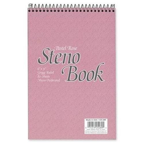Ampad steno notebook - 80 sheet - 16 lb - gregg ruled - 6&#034; x 9&#034; - 1 (amp25289) for sale