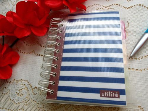 UtiliteBlue Hardcover Notebook Notepad Diary Memo Scratchpad Day Planner Booklet