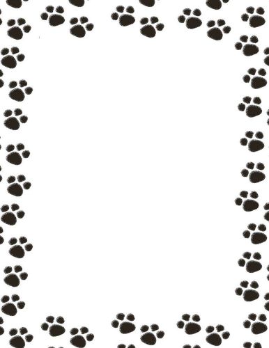 25 sheets paw prints paper use with printers, craft projects, invitations for sale