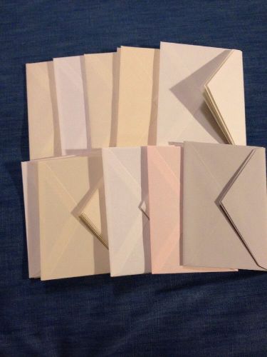 Crane Stationery Lot 40 Envelopes Ecru Pearl Florescent White Kid Lettra Lined