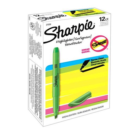 Sharpie accent green pocket style highlighter 1 box for sale