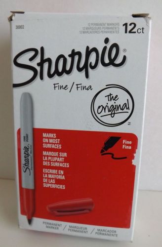 Sharpie Permanent Marker Fine Point Red Ink 12ct Original