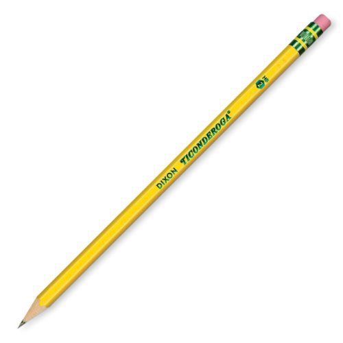 Ticonderoga Wood Pencil - #2 Pencil Grade - Yellow Barrel - 12 / Dozen (13806)