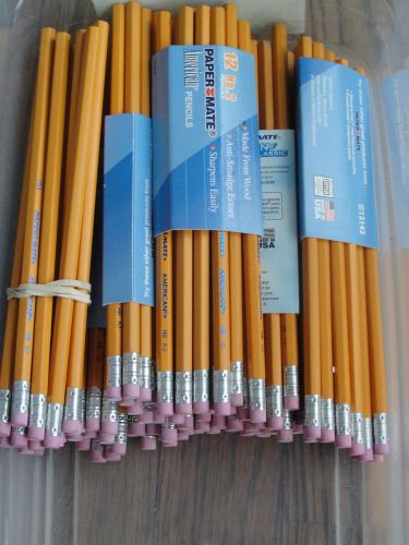 LOT 3 PACKAGES 12 Each PAPERMATE AMERICAN CLASSIC Wood PENCILS No. 2 #12142 USA