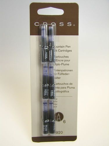 CROSS Fountain Pen Ink 6-pk Mini Cartridge BLUE 8920