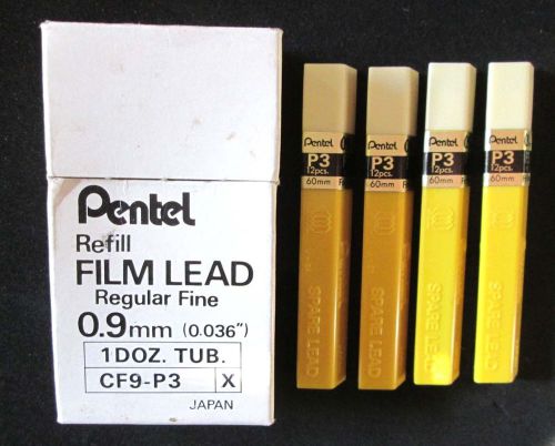Pentel CF9-P3 0.9mm 4 Tubes Film Refill Lead NEW