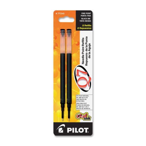 Pilot Q7 Retractable Needle Gel Refill - 0.70 Mm - Fine Point - Black (pil77245)