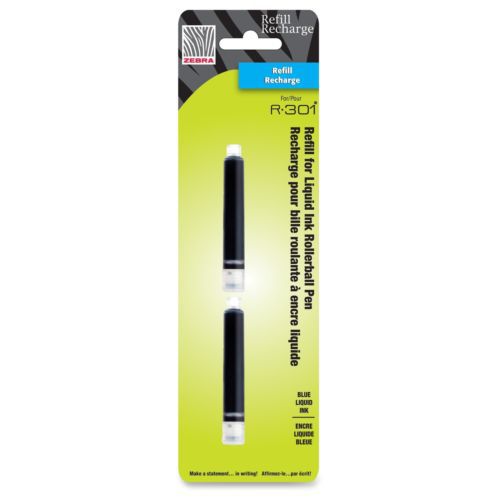 Zebra Pen Rollerball Pen Refill - Blue - 2 / Pack (ZEB87822)