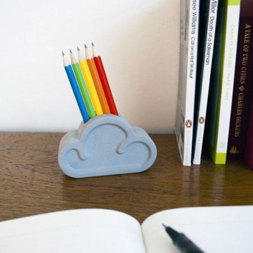 SUCK UK Cloud Tidy Colored Pencil and Eraser Set Desk Kids School Art Gift