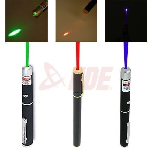 3pcs Red + Green + Blue Purple Violet Powerful Laser Pointer Pen Light Beam 5MW