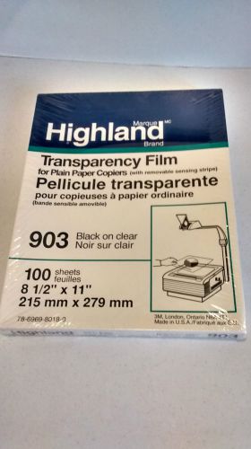 HIGHLAND 903 Transparancy Film Copiers SEALED BOX 100 SHEETS