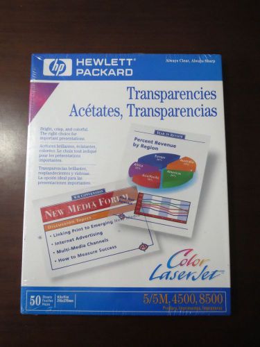 HP Hewlett Packard Color Laser Jet Transparency 50 sheets 8.5 x 11 sealed