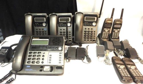 Big lot - panasonic kx-tg4000b kx-tga420b &amp; kx-tga400b 4 line telephone system for sale