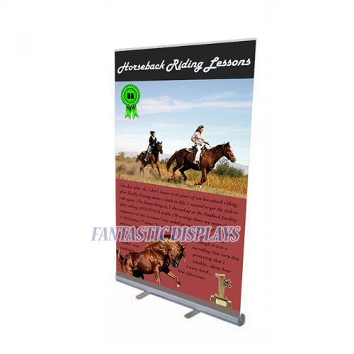 47&#034; inch retractable banner stand floor display trade show exhibit office store for sale
