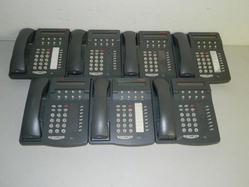 (7) Avaya Lucent, 6408D+ Office Business Telephone Phone w/ Handset