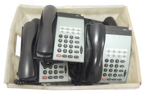 Lot 10 NEC DTU-8-1 Phone Business Office Black Telephone &amp; Stand 770010/Warranty