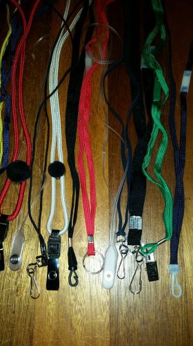 NECK Lanyards Mixed Lot 20 each assorted colors ID and key holders