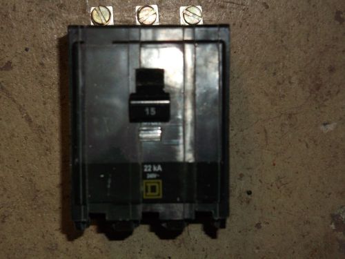 Square d 3 pole 15 amp 240 volt bolt on breaker type hacr for sale