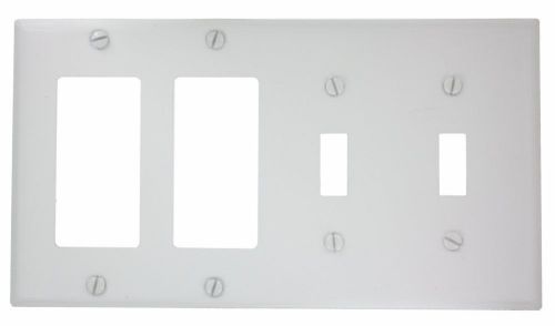 Leviton p2262-w device combination wallplate, white , free shipping !! for sale