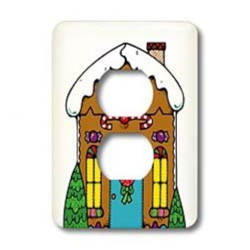 3dRose LLC lsp_61157_6 Ginger Bread House At Christmas 2 Plug Outlet Cover